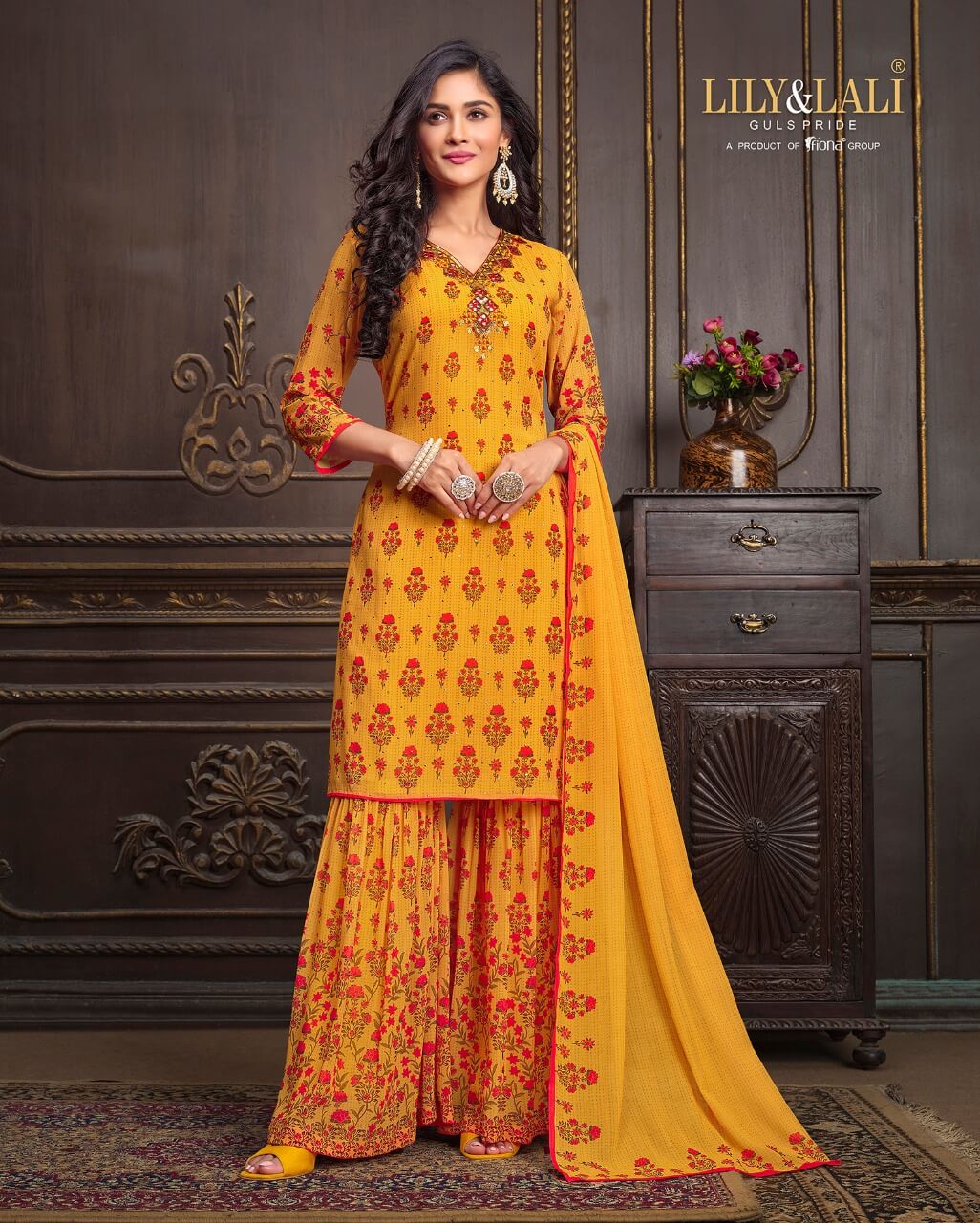 Lily and Lali Florence Top Bottom Dupatta Set Catalog, Buy Lily and Lali Florence Top Bottom Dupatta Set Full Catalog at Wholesale Price Online from Vadodara Gujarat